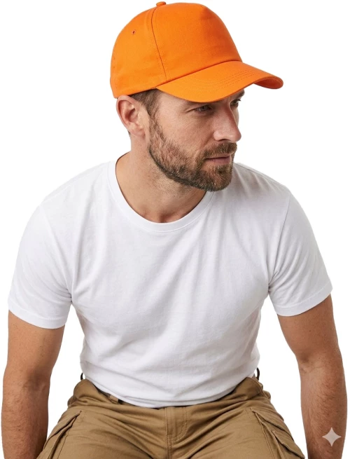 Βαμβακερό Τζόκεϊ Εργασίας Πορτοκαλί - Baseball Cap Rocky Orange