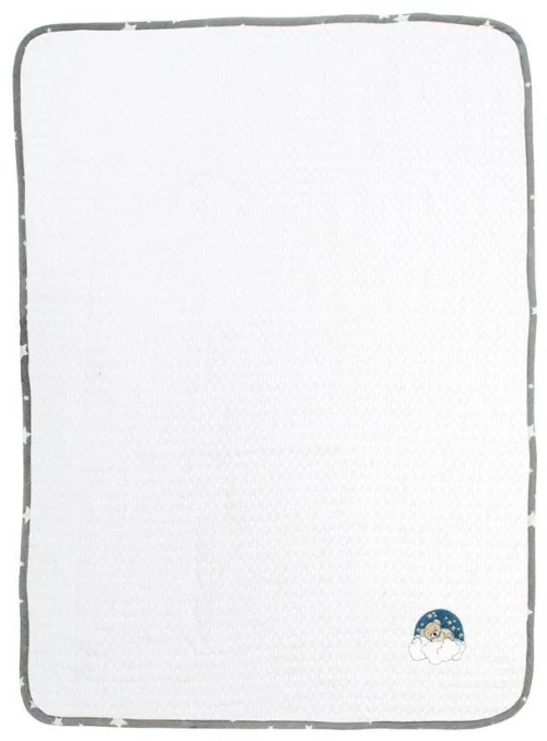 Κουβέρτα Πικέ Αγκαλιάς (80x110) Cloudy Bear 176 White-Grey Dimcol