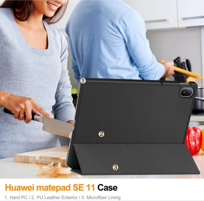Θήκη Huawei MatePad SE 11 11" Techsuit FoldPro Flip - Black (5949419224971)