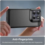 Θήκη Motorola Moto G77 / G67 Techsuit Carbon Silicone Σιλικόνης - Black (5949419360877)