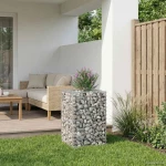 vidaXL Ανασηκωμένο κρεβάτι gabion Ασημί 50 x 50 x 80 cm