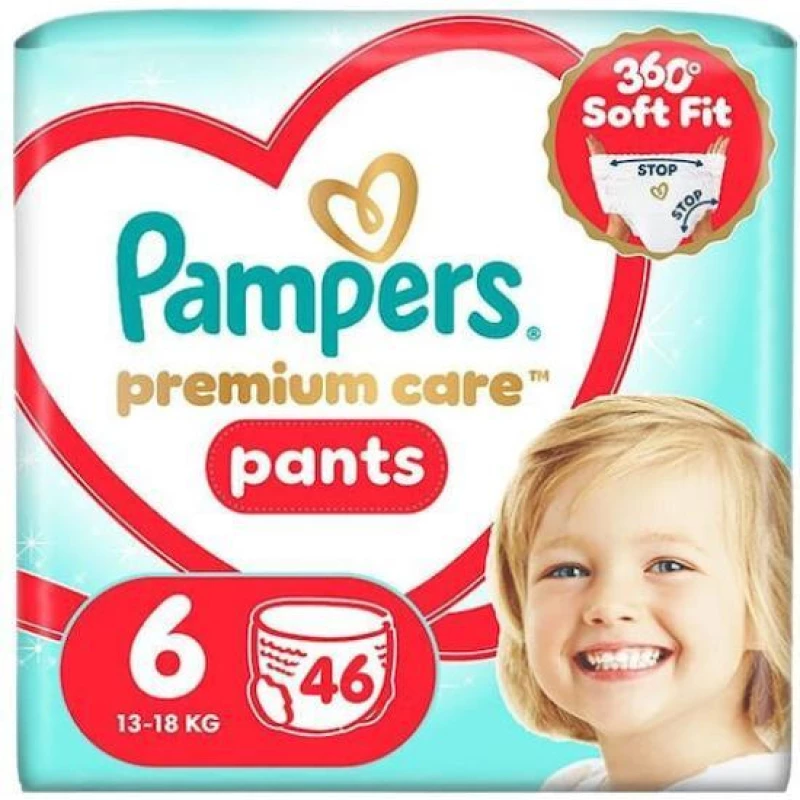 PAMPERS Premium Pants No6 Για 13-18Kg 46 Τεμάχια