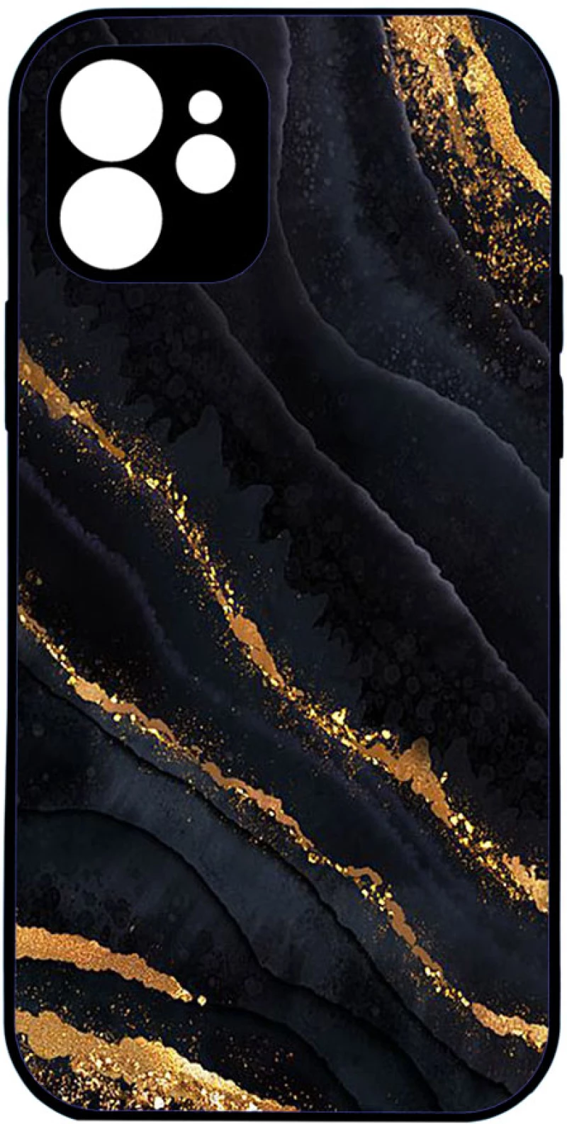 CUSTOM Marblre Black-Gold Desing 1 - Realme 12 Pro Plus
