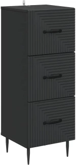 Ντουλάπι με Συρτάρια Μαύρο 33 x 34,5 x 89,5 εκ Μαύρο 894846
