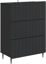 Ντουλάπι με Συρτάρια Μαύρο 66 x 34,5 x 92 εκ. Μαύρο 894376