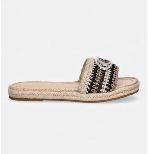 Guess FLJKLIFAB03 Γυναικεία Σανδάλια Μαύρα