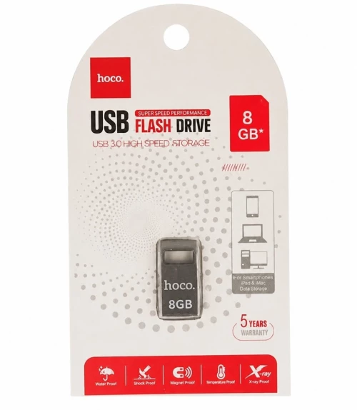 Hoco Flash Drive USB Stick 3.0 HIgh Speed 8GB Μαύρο