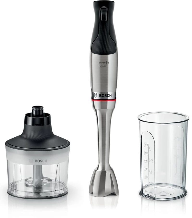 Bosch MSM6M830 Ραβδομπλέντερ με Ανοξείδωτη Ράβδο 1200W Ασημί
