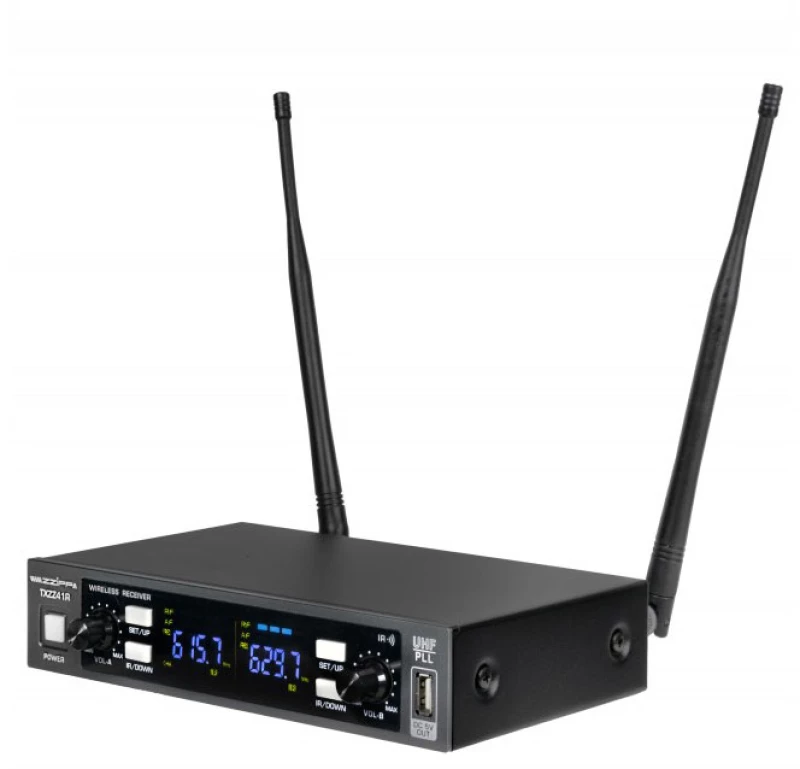 ZZiPP TXZZ412 - Διπλό ασύρματο σετ μικροφώνου UHF με 2 πομπούς χειρός