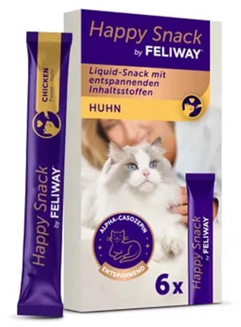 CEVA Feliway Happy snack Chicken - cat treats - 6x15g