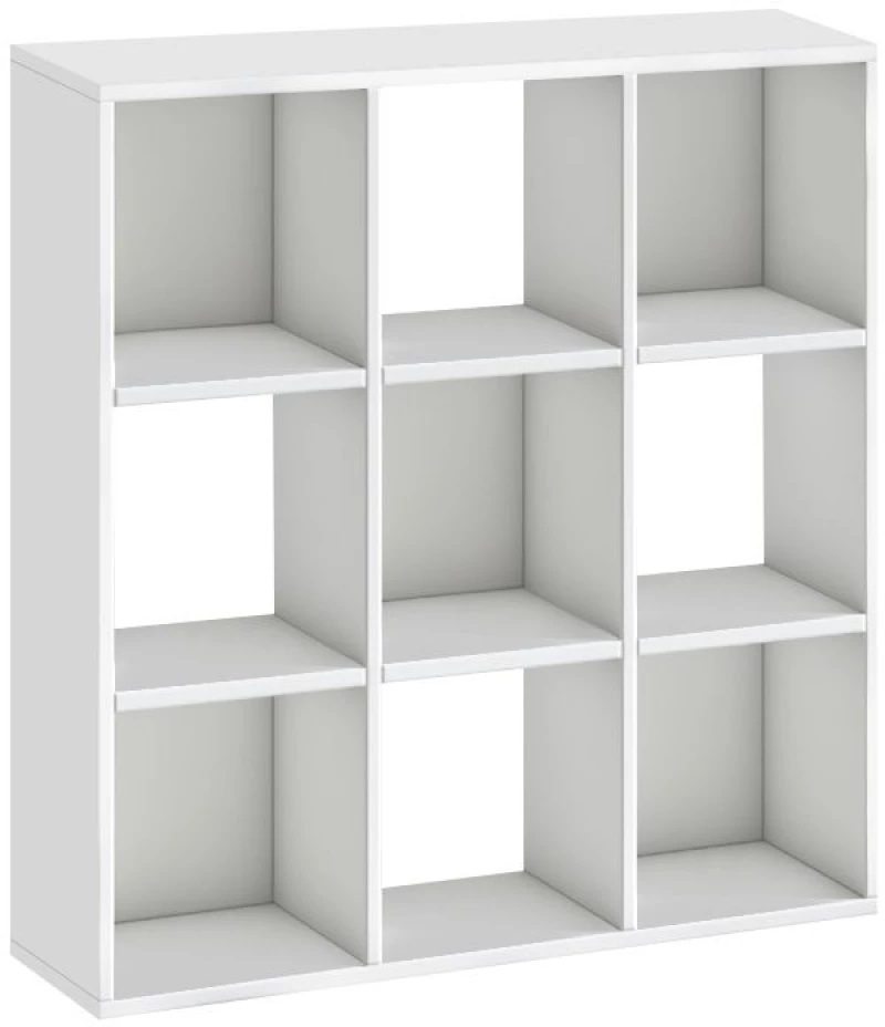 Βιβλιοθήκη Cube χρώμα λευκό 90x30x90εκ.