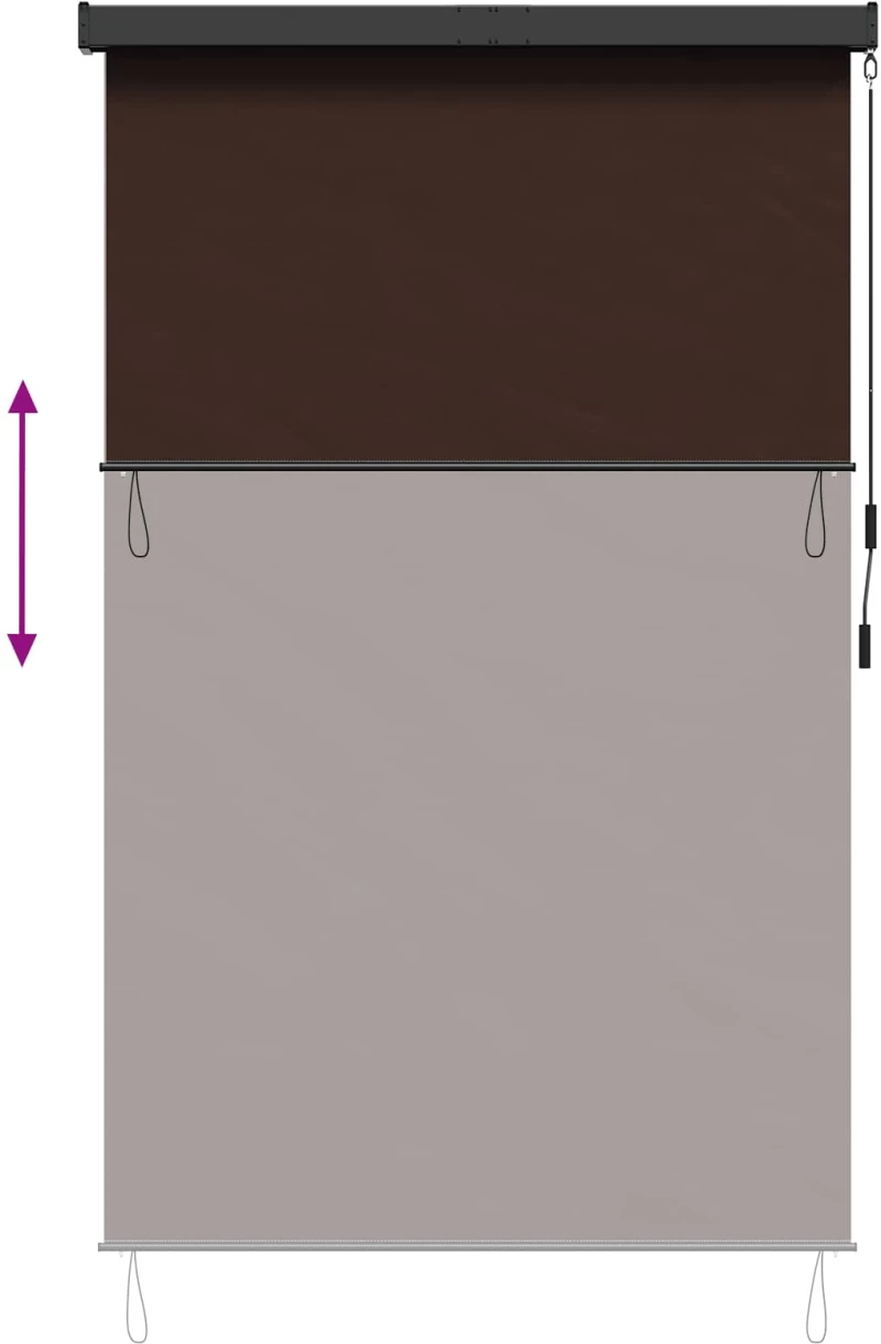 vidaXL Ρόλερ Καφέ 160 x 250 cm Ύφασμα και Αλουμίνιο