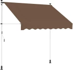 vidaXL Χειροκίνητη Ανακλινόμενη Σκίαση Taupe 250 cm