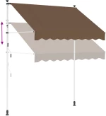 vidaXL Χειροκίνητη Ανακλινόμενη Σκίαση Taupe 250 cm
