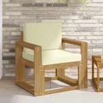 vidaXL 2 Τεμάχιο Σειρά Καναπέ Εξωτερικού Πολυεστέρας Λευκό και Κρεμ