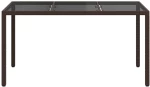 vidaXL Τραπέζι Κήπου Καφέ 150 x 90 x 75 cm συνθετικό ρατάν