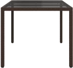 vidaXL Τραπέζι Κήπου Καφέ 150 x 90 x 75 cm συνθετικό ρατάν