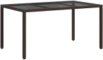 vidaXL Τραπέζι Κήπου Καφέ 150 x 90 x 75 cm συνθετικό ρατάν