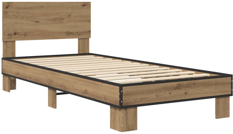 vidaXL Κρεβάτι με Κεφαλάρι Artisan Δρυς 80 x 200 cm Επεξεργασμένο Ξύλο