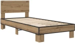 vidaXL Κρεβάτι με Κεφαλάρι Artisan Δρυς 80 x 200 cm Επεξεργασμένο Ξύλο