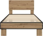vidaXL Κρεβάτι με Κεφαλάρι Artisan Δρυς 80 x 200 cm Επεξεργασμένο Ξύλο