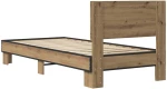 vidaXL Κρεβάτι με Κεφαλάρι Artisan Δρυς 80 x 200 cm Επεξεργασμένο Ξύλο