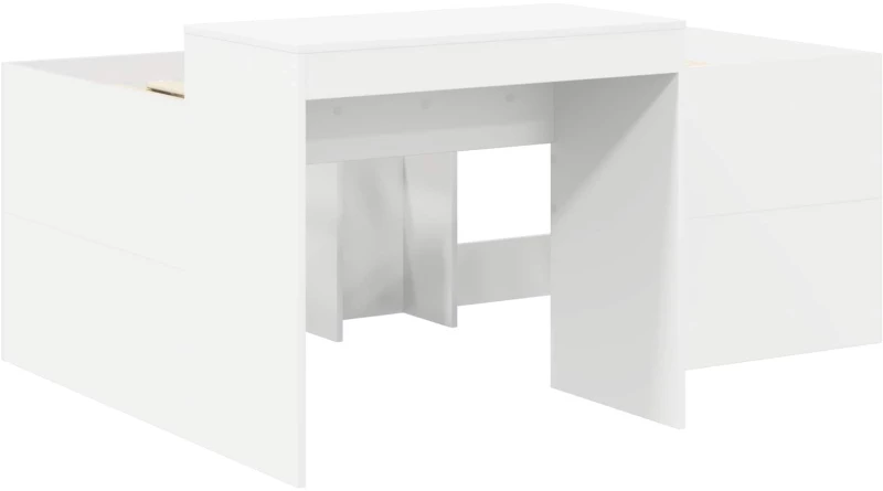 vidaXL Κρεβάτι με Σήραγγα 4 pcs Καρυδί και Ροζ Επεξεργασμένο Ξύλο