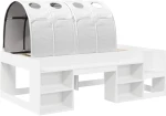 vidaXL Κρεβάτι με Τόνελ 3 pcs Λευκό Μηχανικά επεξεργασμένο ξύλο