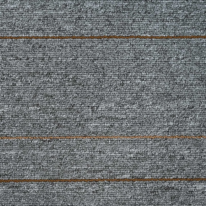 vidaXL Πλακάκι Χαλιού Ανοιχτό γκρι με ρίγα 50 x 50 cm 4 pcs