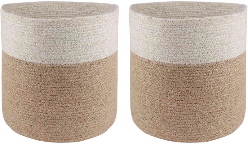 vidaXL Σετ Γλαστρών 2 pcs Φυσικό και Λευκό Ø 28 x 28 εκ