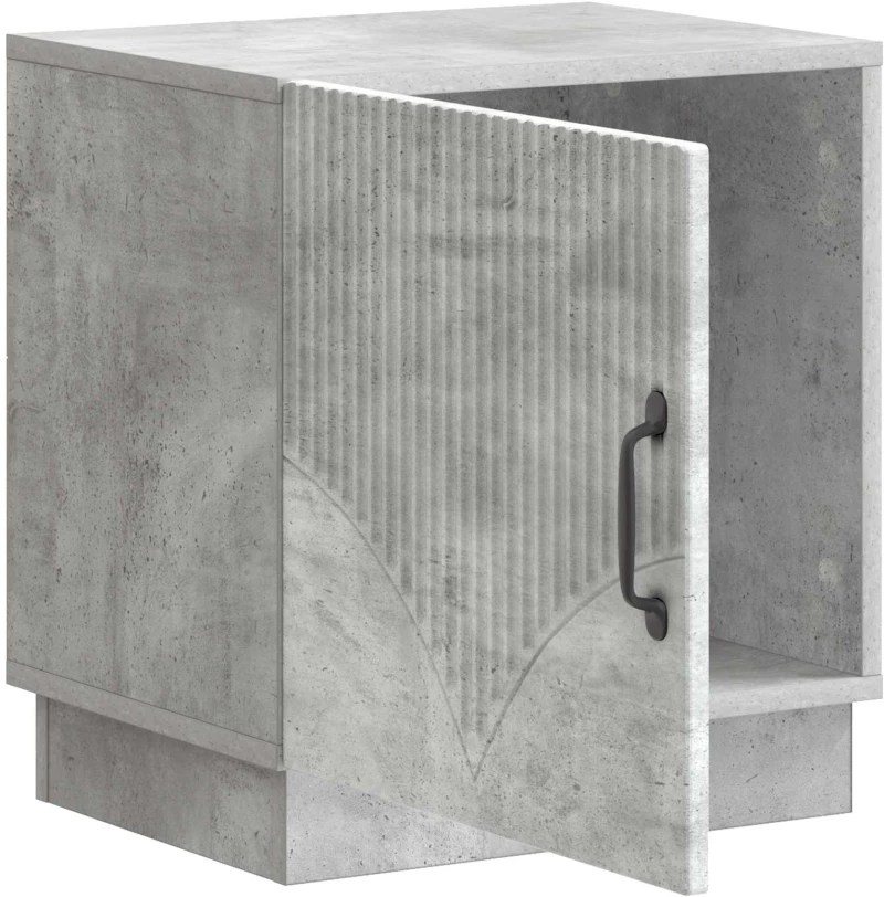 vidaXL Κομοδίνο Γκρι Μπετόν 43 x 34,5 x 47 εκ. Επεξεργασμένο Ξύλο