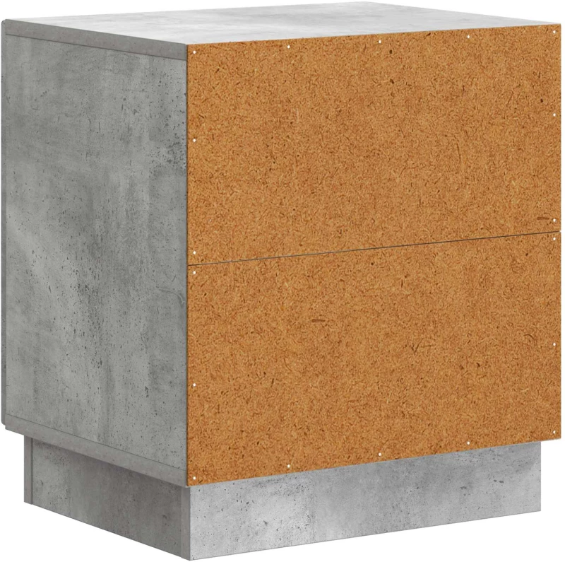 vidaXL Κομοδίνο Γκρι Μπετόν 43 x 34,5 x 47 εκ. Επεξεργασμένο Ξύλο
