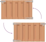 vidaXL Πύλη Κήπου 100 x 80 cm WPC και Αλουμίνιο Καφέ