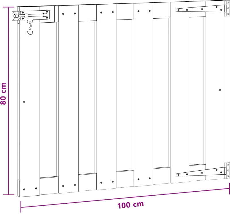 vidaXL Πύλη Κήπου 100 x 80 cm WPC και Αλουμίνιο Καφέ