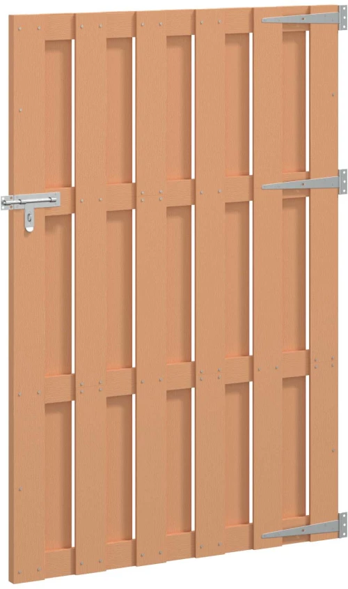 vidaXL Πύλη Κήπου 100 x 150 cm WPC και Αλουμίνιο Καφέ