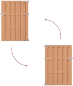 vidaXL Πύλη Κήπου 100 x 150 cm WPC και Αλουμίνιο Καφέ
