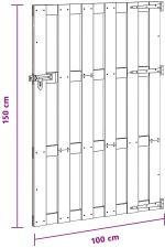 vidaXL Πύλη Κήπου 100 x 150 cm WPC και Αλουμίνιο Καφέ