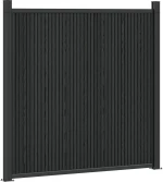 vidaXL Πάνελ Φράχτη 4 pcs WPC και Αλουμίνιο Μαύρο