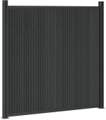 vidaXL Πάνελ Φράχτη 4 pcs WPC και Αλουμίνιο Μαύρο
