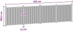 vidaXL Πάνελ Φράχτη 4 pcs WPC και Αλουμίνιο Μαύρο