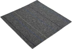 vidaXL Πλακάκι Χαλιού Μέτριο Γκρι με Ρίγες 50 x 50 cm 4 pcs