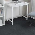 vidaXL Πλακάκι Χαλιού Μέτριο Γκρι με Ρίγες 50 x 50 cm 4 pcs