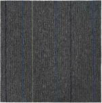 vidaXL Πλακάκι Χαλιού Μέτριο Γκρι με Ρίγες 50 x 50 cm 4 pcs