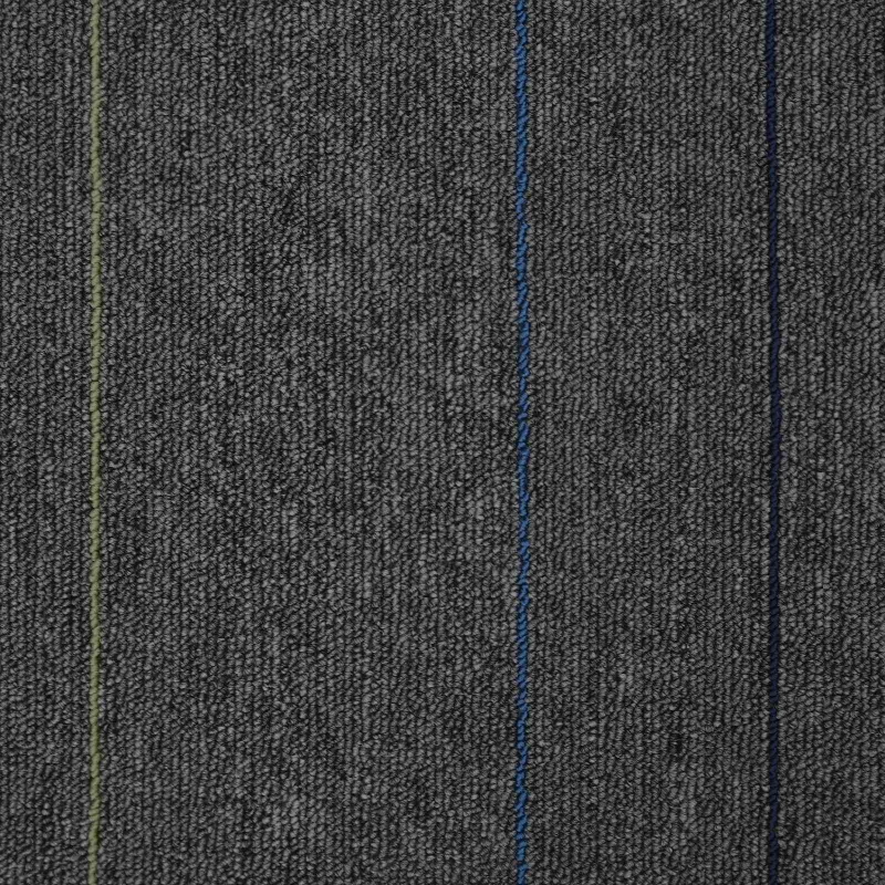 vidaXL Πλακάκι Χαλιού Μέτριο Γκρι με Ρίγες 50 x 50 cm 4 pcs