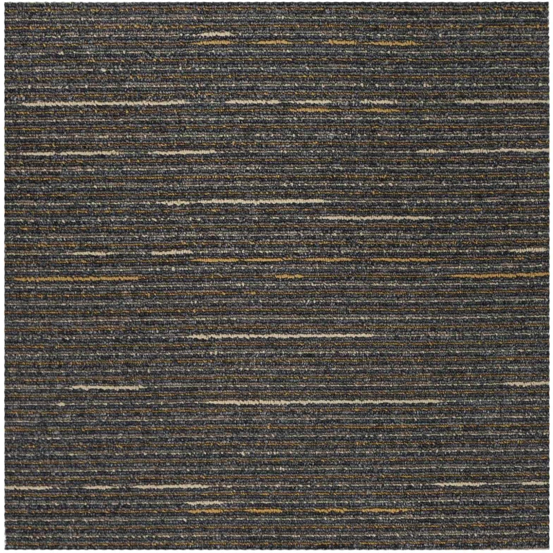 vidaXL Πλακάκι Χαλιού Ριγέ ανοιχτό καφέ 50 x 50 cm 4 pcs