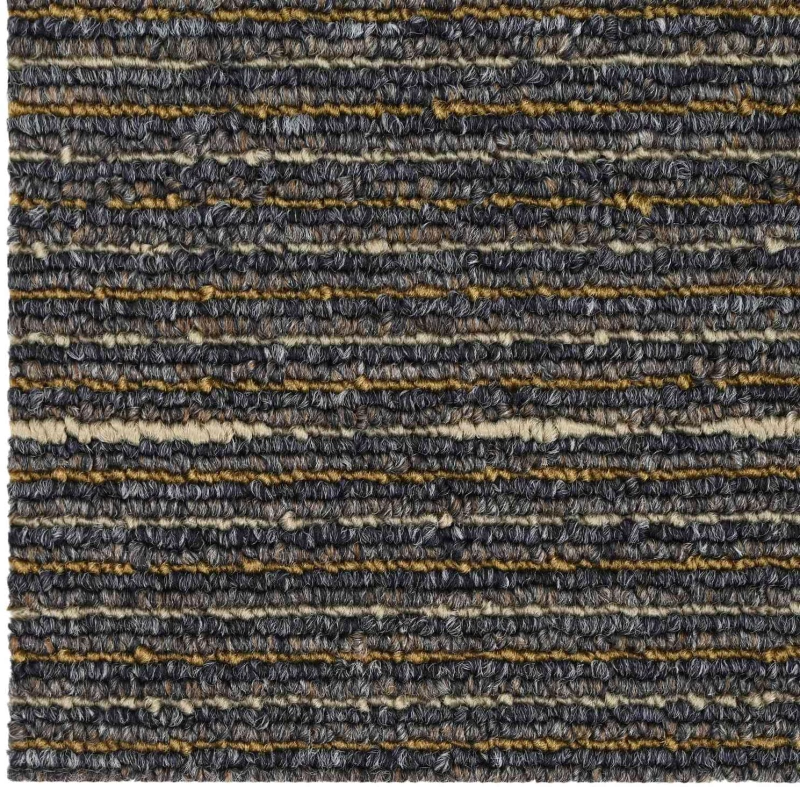 vidaXL Πλακάκι Χαλιού Ριγέ ανοιχτό καφέ 50 x 50 cm 4 pcs