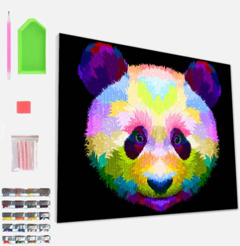 Splat Planet Σετ Diamond Painting "Panda" σε Καμβά με Τελάρο 30x40cm