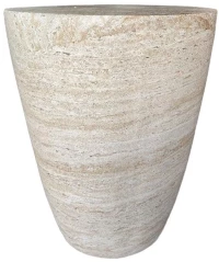 Τραπεζάκι Σαλονιού Βοηθητικό Lithos Conic 04-1221 37x37x47 Beige