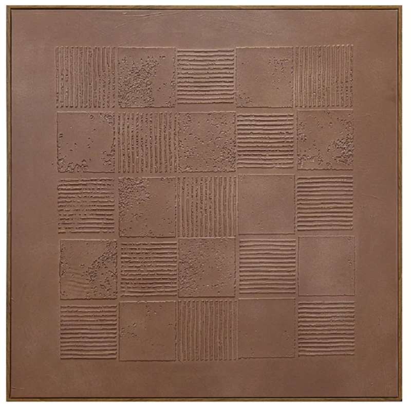 Πίνακας σε καμβά καφέ γύψινος 60x60cm Espiel FAL320