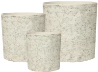 Supergreens Γλάστρα Ρητίνης Κάθετη "Ivory Rise" Εκρού L 43x43x43 εκ.